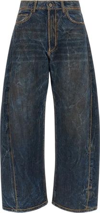 Giuseppe Di Morabito Wide-leg Jeans - Dames - Loose Fit Jeans - Blauw - W27 - Katoen - Jeans