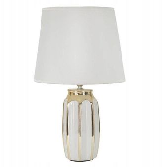 Mauro Ferretti Ferretti Tavolo L&aacute;mpara De Mesa Blanca Y Dorada 40,5 Cm