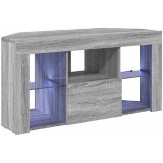 vidaXL Corner LED TV Cabinet Wall-mounted Grey Sonoma 106 x 40 x 50 cm vidaXL