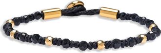 Eye Candy Los Angeles Mens Miles Agate Beaded Bracelet in Gold at Nordstrom Rack
