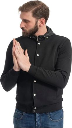 H&egrave;SKIMO Bomber Capp Staccabile Supima C - Heren - Bomber jackets - Zwart - L - Katoen - Jassen