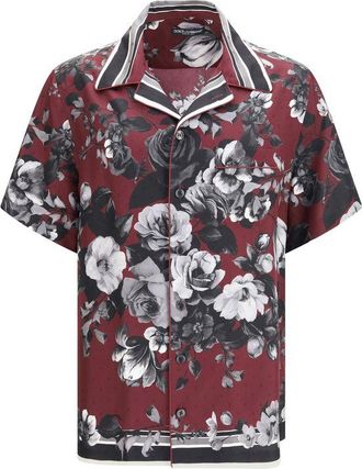 Dolce & Gabbana Multicolor Silk Pattern Mens Shirt