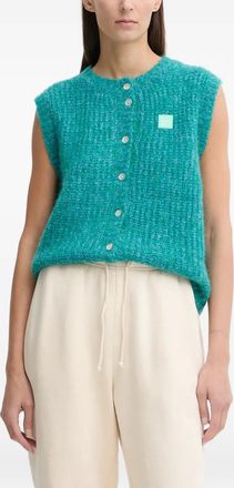 American Vintage Cardigan East con applicazione - Blu