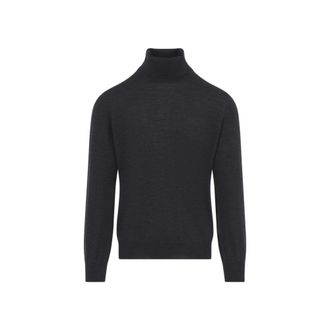 Brunello Cucinelli Dark Grey Turtle Neck Sweater