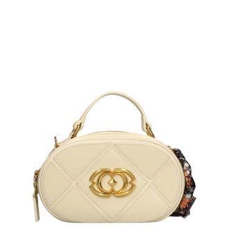 La Carrie Tassen, Dames, Beige, ONE Size, Leer, Cnosso Ovalen Leren Tas