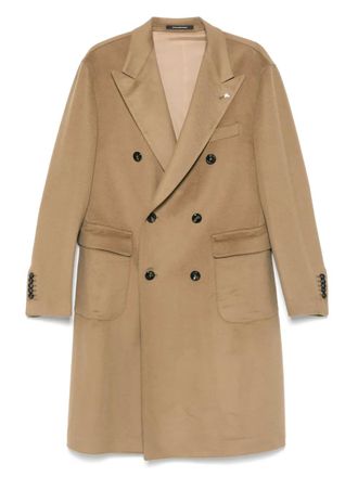 Tagliatore double-breasted wool coat - men - Cupro/Virgin Wool - 48 - Brown
