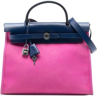 Herm&egrave;s Pre-owned Hermes Toile Herbag Zip 31 Ladies C