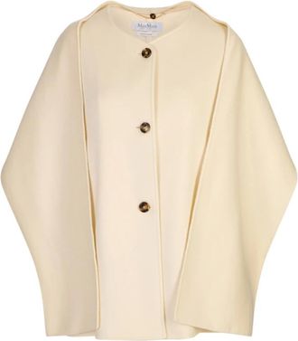 Max Mara Jassen, Dames, Bruin, ONE Size, Kasjmier, Blasone Cape