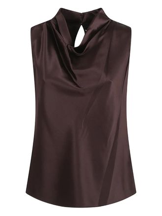 Veronica Beard Tam cowl-neck blouse - women - Viscose/Silk - 6 - Brown