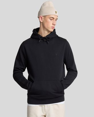 Lyle & Scott Mens Superfine Cotton Loopback Hoodie - Black - Size X-Small