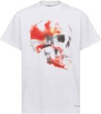 Alexander McQueen Hombre, Camisetas, Blanco, Talla: M