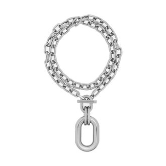 Paco Rabanne Accessoires, Dames, Grijs, ONE Size, XL Link Necklace