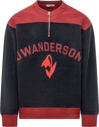 J.W.Anderson Dark Navy Half Zip Sweatshirt