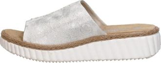Rieker Open Teen Wedge - Dames - Sleehakken - Grijs - 42 EU - Schoenen