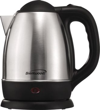 Brentwood 1.2 L Stainless Steel Electric Cordless Tea Kettle 1000W in Brushed Chrome