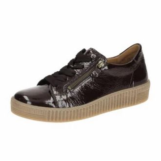 Gabor Womens Siviglia Lack Sneakers In Brown