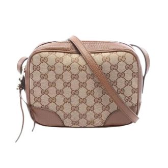 Gucci Pre-owned Bree GG Canvas schoudertas - Dames - Pre-owned - Beige - Maat: ONE Size Leer