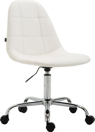 Clp Silla De Oficina Reims En Cuero Pu Blanco