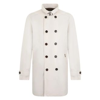 Moorer Double-breasted Trench - Heren - Trenchcoats - Wit - M - Wol - Jassen