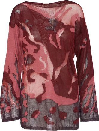 Krizia Maglione traforato - Rosa