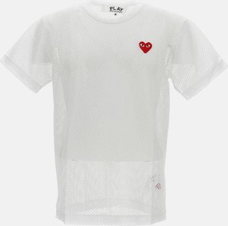 Comme Des Gar&ccedil;ons T-shirt In Rete Emblem Cuore Rosso