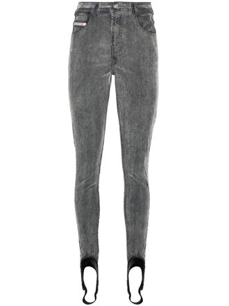 Diesel Jeans skinny Slandy con staffa - Grigio