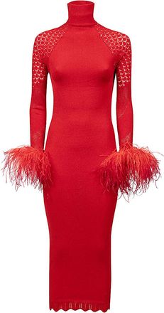 Verguenza High Neck Midi Knit Dress