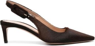 Gianvito Rossi Bruine Pony Slingback Schoenen - Dames - Pumps - Bruin - 36 1/2 EU - Leer - Schoenen