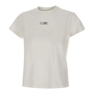 Maison Margiela T-Shirts, female, White, Size: S Numeric Cotton T-shirt