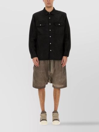 Rick Owens overshirt with chest pockets and long sleeves