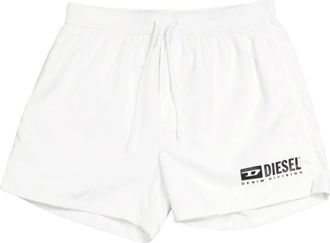 Diesel logo-print swim shorts - men - Polyester - S - White