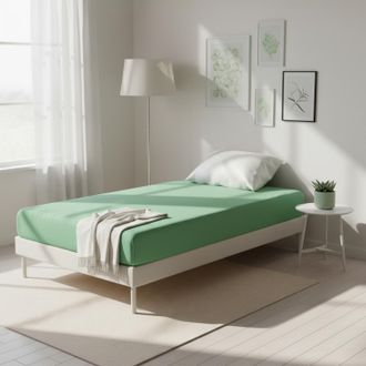 KASANOVA Lenzuolo con angoli singolo verde Young