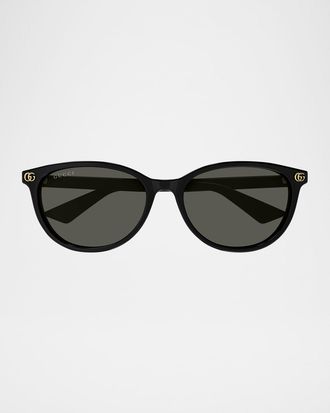 Gucci GG Logo Round Acetate Sunglasses