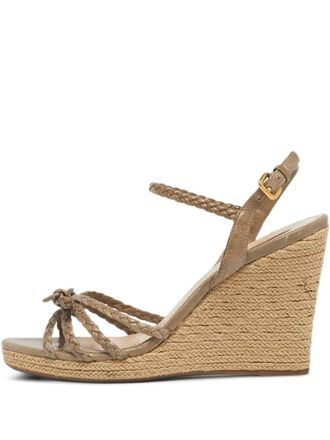 Prada braided strappy sandals - Brown