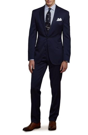 Ralph Lauren Purple Label Gregory Hand Tailored Wool Serge Suit in Classic Navy at Nordstrom, Size 38 Us