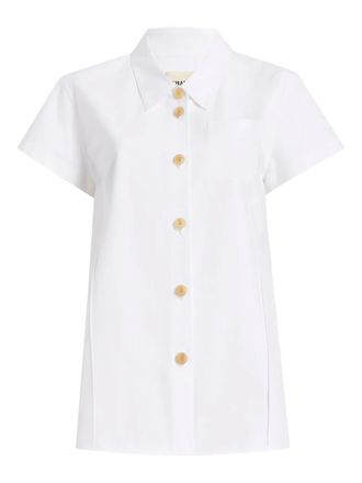 Khaite button keefe top - women - Cotton - L - White