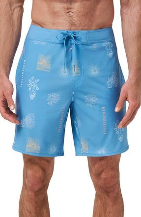 Travis Mathew Passport Board Shorts in Pacific Coast at Nordstrom, Size 32