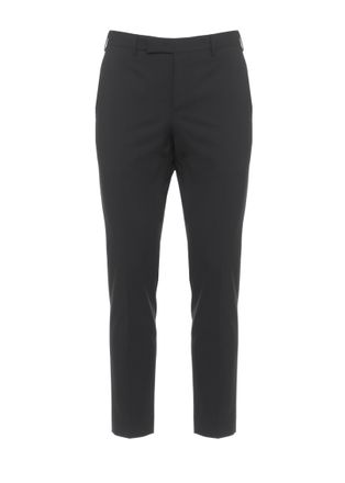 Pantaloni Torino Black Wool Straight-Leg Pants