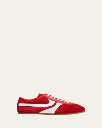 Dries Van Noten Mixed Leather Retro Runner Sneakers