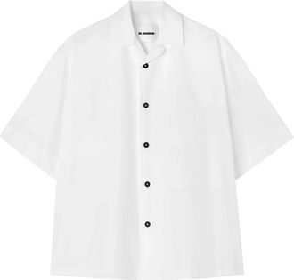 Jil Sander Kort Mouw Shirt - Heren - Korte mouwen Overhemden - Wit - XL - Katoen - Overhemden