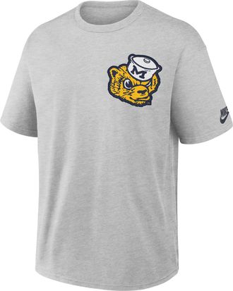 Nike Michigan Legacy Max90 Nike Mens College T-Shirt in Grey | 04T606GMWV-612