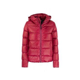 Colmar Jassen, Dames, Rood, M, Leer, Donzen Jas Met Afneembare Capuchon