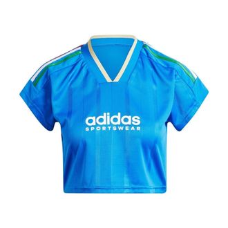 adidas (WMNS) adidas Tiro Cut 3-Stripes Crop Jersey Asia Sizing Asia Sizing Blue White IX9562