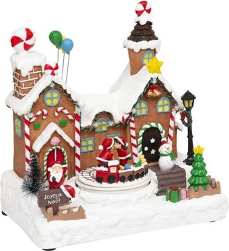 F&eacute;&eacute;ric Lights & Christmas Pueblo Iluminado Pap&aacute; Noel Tren Mu&ntilde;eco De Nieve 11 Led Musicales Y - Atmosphera Cr&eacute;ateur DInt&eacute;rieur