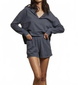 perfectwhitetee Liz Jersey Short In Night