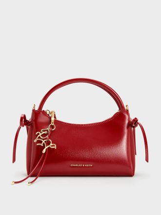 Charles & Keith Hazel Bow Horse-Motif Top Handle Bag