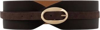 Twinset Leren ceintuur - Dames - Accessoires - Bruin - Maat: S Leer