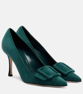 Manolo Blahnik Maysale 90 suede pumps