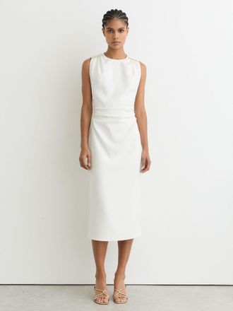 Reiss Jersey Fitted Sleeveless Midi Dress, 10