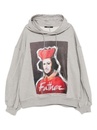 Songzio graphic-print hoodie - Grey